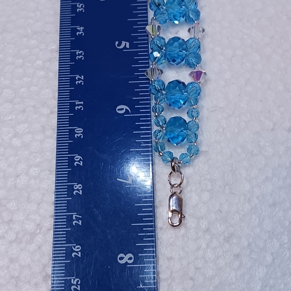 New, Spring Bling Crystal Collection Bracelet Brite blue and clear AB crystals - Picture 3 of 3